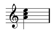 A minor chord scored