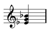 Eb major chord scored