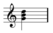 G major chord notated