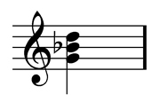 G minor chord scored