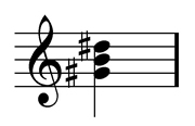 G sharp minor chord scored